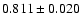 $0.811\pm 0.020$