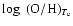 $\log~({\rm O/H})_{T_{\rm e}}$