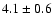 $4.1 \pm 0.6$