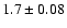 $1.7 \pm 0.08$