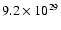 $9.2\times 10^{29}$