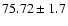 $75.72 \pm 1.7$