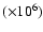 $(\times 10^6)$