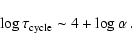 \begin{displaymath}\log\tau_{\rm cycle} \sim 4 + \log\alpha\ .
\end{displaymath}