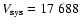 $V_{\rm sys} = 17~688$