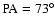 $\rm PA=73^\circ$