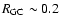 $R_{\rm GC} \sim 0.2$
