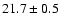 $21.7\pm0.5$