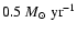 $0.5~M_{\odot}~{\rm yr}^{-1}$