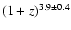 $(1+z)^{3.9\pm 0.4}$