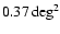 $0.37 \deg^2$