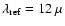 $\lambda_{{\rm ref}}=12~\mu$