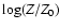 $\log(Z/Z_0)$