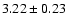 $3.22\pm0.23$