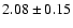 $2.08\pm0.15$