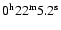 $0^{\rm h}22^{\rm m}5.2^{\rm s}$