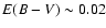 $E(B-V)\sim0.02$