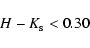 \begin{displaymath}%
H-K_{\rm s} < 0.30
\end{displaymath}