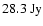 $28.3~{\rm Jy}$