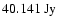 $40.141~{\rm Jy}$