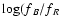 $\log({f}{_B}/{f}{_R}$