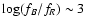 $\log(f_B/f_R)\sim3$