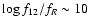 $\log f_{12}/f_R\sim10$