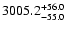 $3005.2^{\rm +56.0}_{-55.0}$