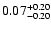 $ 0.07_{- 0.20}^{\rm + 0.20}$