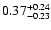 $ 0.37_{- 0.23}^{\rm + 0.24}$