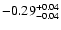 $ -0.29_{- 0.04}^{\rm + 0.04}$