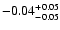 $ -0.04_{- 0.05}^{\rm + 0.05}$