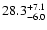 $28.3^{\rm +7.1}_{-6.0}$