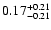 $ 0.17_{- 0.21}^{\rm + 0.21}$