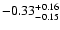 $ -0.33_{- 0.15}^{\rm + 0.16}$