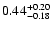 $ 0.44_{- 0.18}^{\rm + 0.20}$