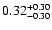$ 0.32_{- 0.30}^{\rm + 0.30}$
