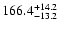 $166.4^{\rm +14.2}_{-13.2}$