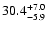$30.4^{\rm +7.0}_{-5.9}$