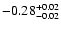 $ -0.28_{- 0.02}^{\rm + 0.02}$