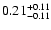 $ 0.21_{- 0.11}^{\rm + 0.11}$