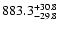 $883.3^{\rm +30.8}_{-29.8}$