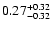 $ 0.27_{- 0.32}^{\rm + 0.32}$