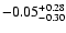 $ -0.05_{- 0.30}^{\rm + 0.28}$