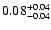 $ 0.08_{- 0.04}^{\rm + 0.04}$