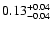 $ 0.13_{- 0.04}^{\rm + 0.04}$