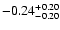 $ -0.24_{- 0.20}^{\rm + 0.20}$