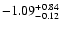$ -1.09_{- 0.12}^{\rm + 0.84}$