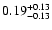 $ 0.19_{- 0.13}^{\rm + 0.13}$