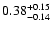 $ 0.38_{- 0.14}^{\rm + 0.15}$